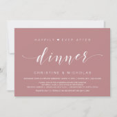 Invitation Heureux après, dîner Mariage Elopement (Devant)