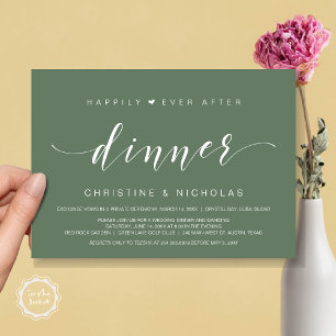 Invitation Heureux après, dîner Mariage Elopement
