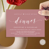 Invitation Heureux après, dîner Mariage Elopement
