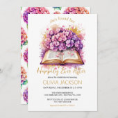 Invitation Heureux après la Fête des mariées d'Hydrangea (Devant / Derrière)