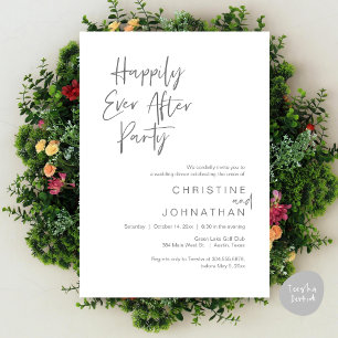 Invitation Heureux Après La Fête, Dîner Mariage Danser