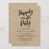 Invitation Heureux Après La Fête, Dîner Mariage Danser (Devant / Derrière)