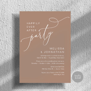 Invitation Heureux Après La Fête, Dîner Mariage, Taupe