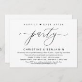Invitation Heureux Après La Fête, L'Elopement, Script Moderne (Devant / Derrière)