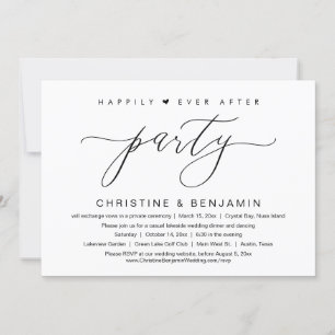 Invitation Heureux Après La Fête, L'Elopement, Script Moderne