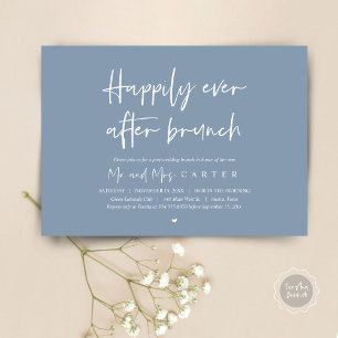 Invitation Heureux après le brunch, mariage post moderne