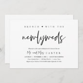 Invitation Heureux après le brunch post célébration mariage (Devant / Derrière)