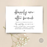 Invitation Heureux après le brunch, poste mariage<br><div class="desc">Thème de Black Script moderne,  post mariage brunch carte d'invitation (Heureusement toujours après le brunch). Il est parfait pour votre brunch post-mariage fête. Ajoutez vos détails dans la police correspondante / lettrage.</div>