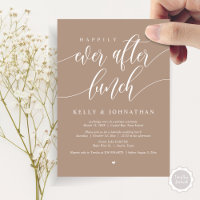 Heureux après le déjeuner Mariage, dans Taupe chau