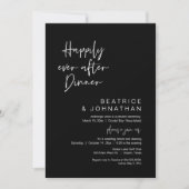 Invitation Heureux Après Le Dîner, Elopement, Noir Classique (Devant)