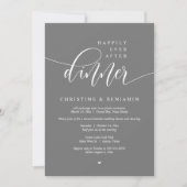 Invitation Heureux Après Le Dîner, Elopement Script Moderne (Devant)