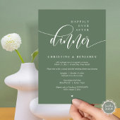Invitation Heureux Après Le Dîner, Elopement Script Moderne