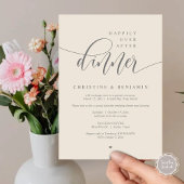 Invitation Heureux Après Le Dîner, Elopement Script Moderne