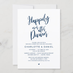 Invitation Heureux Après Le Dîner, Mariage Elopement