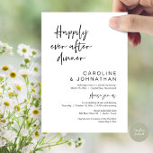 Invitation Heureux Après Le Dîner, Mariage Elopement
