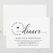 Invitation Heureux Après Le Dîner, Mariage Elopement Party (Devant / Derrière)