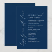 Invitation Heureux Après Le Dîner, Mariage Elopement Party (Devant / Derrière)