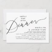 Invitation Heureux Après Le Dîner, Soirée De Mariage Moderne (Devant)