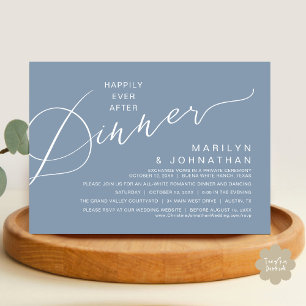 Invitation Heureux Après Le Dîner, Soirée De Mariage Moderne