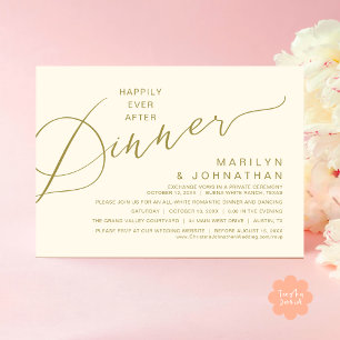 Invitation Heureux Après Le Dîner, Soirée De Mariage Moderne
