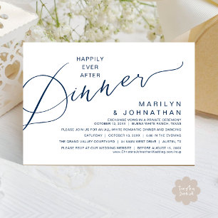 Invitation Heureux Après Le Dîner, Soirée De Mariage Moderne