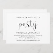 Invitation Heureux après le parti d'élopement, le minimalisme (Devant / Derrière)