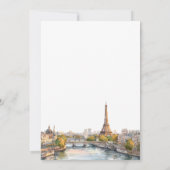 Invitation Heureux après Paris France Mariage (Dos)