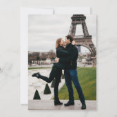 Invitation Heureux après Paris France Photo Mariage (Dos)