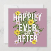 Invitation Heureux chaque après Dusty Rose Fête des mariées (Devant)