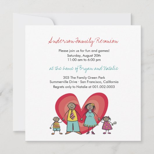 Invitation heureux de partie de la Réunion de (Devant)