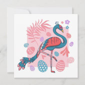 Invitation heureux Easter Egg rétro paon (Devant)