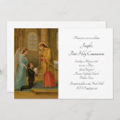 Invitation Heureux est la première communion de l'âme (Devant / Derrière)