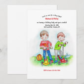 Invitation Heureux Garçons à la Play (Devant / Derrière)