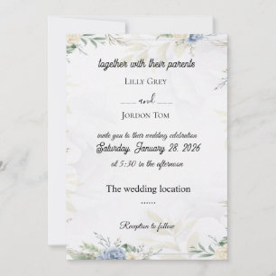 Invitation Heureux Jamais après avoir commencé maintenant