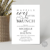 Invitation Heureux Jamais après Brunch beau Mariage de poste