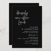 Invitation Heureux Jamais Après Brunch, Elopement Classy Blac (Devant / Derrière)