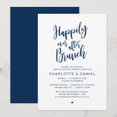 Invitation Heureux Jamais Après Brunch, Mariage Elopement (Devant / Derrière)
