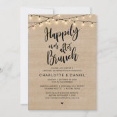 Invitation Heureux Jamais Après Brunch, Mariage Elopement (Devant)