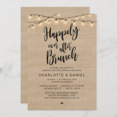 Invitation Heureux Jamais Après Brunch, Mariage Elopement (Devant / Derrière)