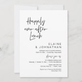 Invitation Heureux Jamais Après Brunch, Mariage Elopement (Devant)