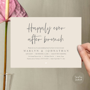 Invitation Heureux Jamais Après Brunch, Mariage Elopement