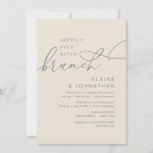 Invitation Heureux Jamais Après Brunch, Mariage Elopement Par (Devant)