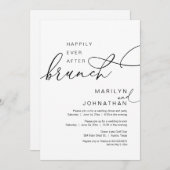 Invitation Heureux Jamais Après Brunch, Mariage Elopement Par (Devant / Derrière)