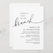Invitation Heureux Jamais Après Brunch, Mariage Elopement Par (Devant / Derrière)