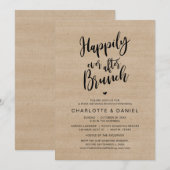 Invitation Heureux Jamais Après Brunch, Post Mariage, Elopeme (Devant / Derrière)