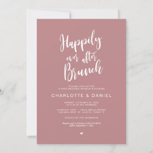 Invitation Heureux Jamais Après Brunch, Post Mariage Elopemen