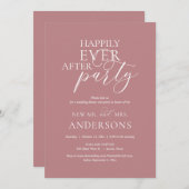 Invitation Heureux Jamais Après Dîner Mariage Soirée Dusty Ro (Devant / Derrière)