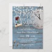 Invitation Heureux jamais après Dusty Blue Fairytale Mariage (Devant)