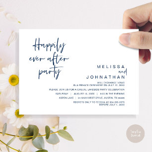 Invitation Heureux Jamais après la fête de mariage, Classy Na