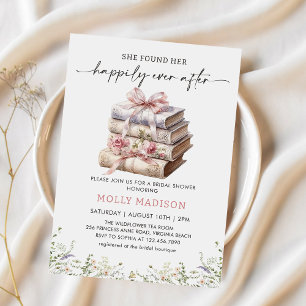 Invitation Heureux Jamais après la Fête des mariées de livre